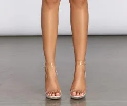 Windsor. Mad Love Clear Platform Heels -Formal Dresses Online Shop 07401 0497 2