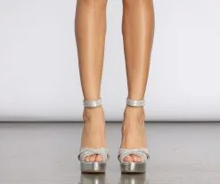 Windsor. Fancy Footwork Platform Rhinestone Heels -Formal Dresses Online Shop 07401 1257 2