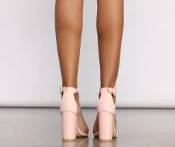 Windsor. Major Babe Faux Leather Block Heels -Formal Dresses Online Shop 07401 2280 3