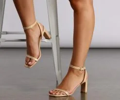 Windsor. Having A Moment Square Toe Shiny Heels