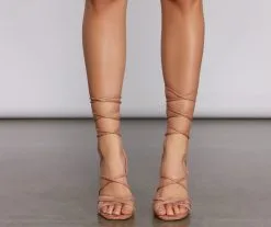 Windsor. Stunning Strappy Faux Suede Block Heels -Formal Dresses Online Shop 07401 2324 5