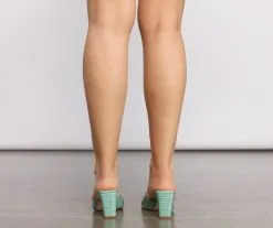 Windsor. Level Up Croc-Embossed Mules -Formal Dresses Online Shop 07401 2339 3