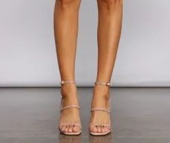 Windsor. Faux Suede And Rhinestone Lucite Heels -Formal Dresses Online Shop 07401 2545 2 1