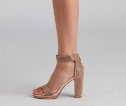 Windsor. Lead The Way Glitter Block Heels -Formal Dresses Online Shop 07401 2610 3