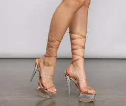 Windsor. Scene Stealer Lace-Up Stiletto Heels -Formal Dresses Online Shop 07401 2678 2