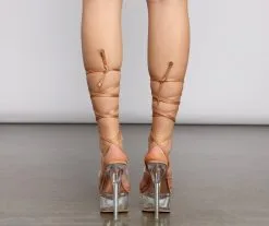 Windsor. Scene Stealer Lace-Up Stiletto Heels -Formal Dresses Online Shop 07401 2678 4