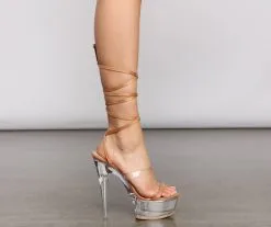 Windsor. Scene Stealer Lace-Up Stiletto Heels -Formal Dresses Online Shop 07401 2678 5