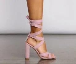 Windsor. Faux Suede Lace Up Block Heels -Formal Dresses Online Shop 07401 2701 4 ad4931d3 f58c 4ac2 82b8 e11417b26ef8