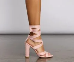 Windsor. Faux Suede Lace Up Block Heels -Formal Dresses Online Shop 07401 2702 4 8acbdb1b b9a7 481a bca8 ce7b5e70174c