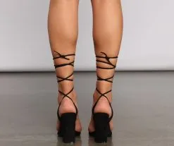 Windsor. Stylish Details Lace-Up Block Heels -Formal Dresses Online Shop 07401 2810 4