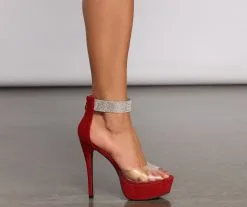 Windsor. Glitz And Glow Faux Suede Stiletto Heels -Formal Dresses Online Shop 07401 2989 5