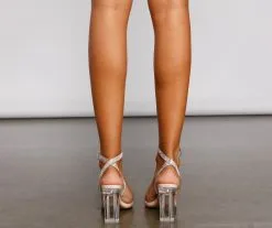 Windsor. All Night Glam Rhinestone Lucite Block Heels 11 Windsor. All Night Glam Rhinestone Lucite Block Heels -Formal Dresses Online Shop 07401 3000 5