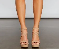 Windsor. Night Diva Criss Cross Ankle Strap Block Heels -Formal Dresses Online Shop 07401 3009 2