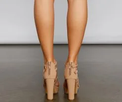 Windsor. Night Diva Criss Cross Ankle Strap Block Heels -Formal Dresses Online Shop 07401 3009 5