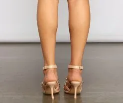 Windsor. Edgy Glam Studded Caged Stilettos -Formal Dresses Online Shop 07401 3089 4