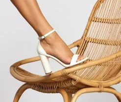 Windsor. The Everyday Faux Leather Block Heels -Formal Dresses Online Shop 07401 3091 1