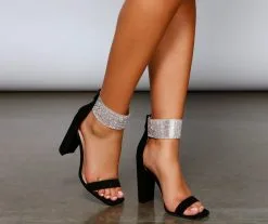 Windsor. Dazzle Queen Rhinestone Block Heels -Formal Dresses Online Shop 07401 3184 3