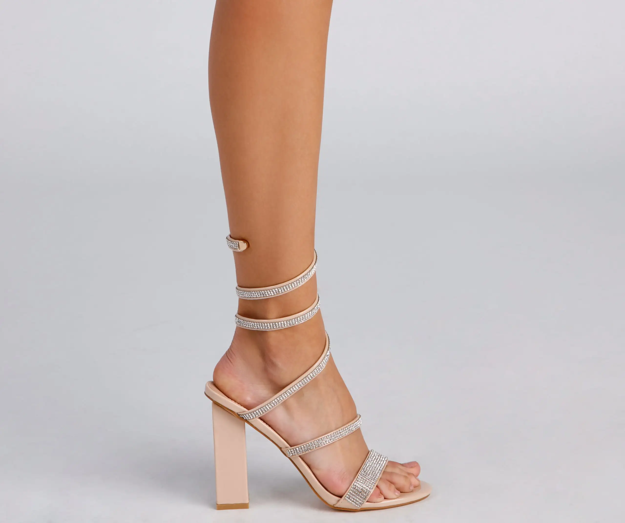 Windsor. The Glam Life Rhinestone Block Heels 5 Windsor. The Glam Life Rhinestone Block Heels - Image 3