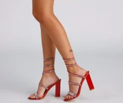 Windsor. The Glam Life Rhinestone Block Heels -Formal Dresses Online Shop 07401 3236 1 1