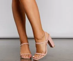 Windsor. Sleek And Trendy Strappy Block Heels -Formal Dresses Online Shop 07401 3377 1