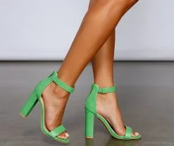 Windsor. Don't Stop Faux Leather Croc Embossed Block Heels -Formal Dresses Online Shop 07401 3460 3