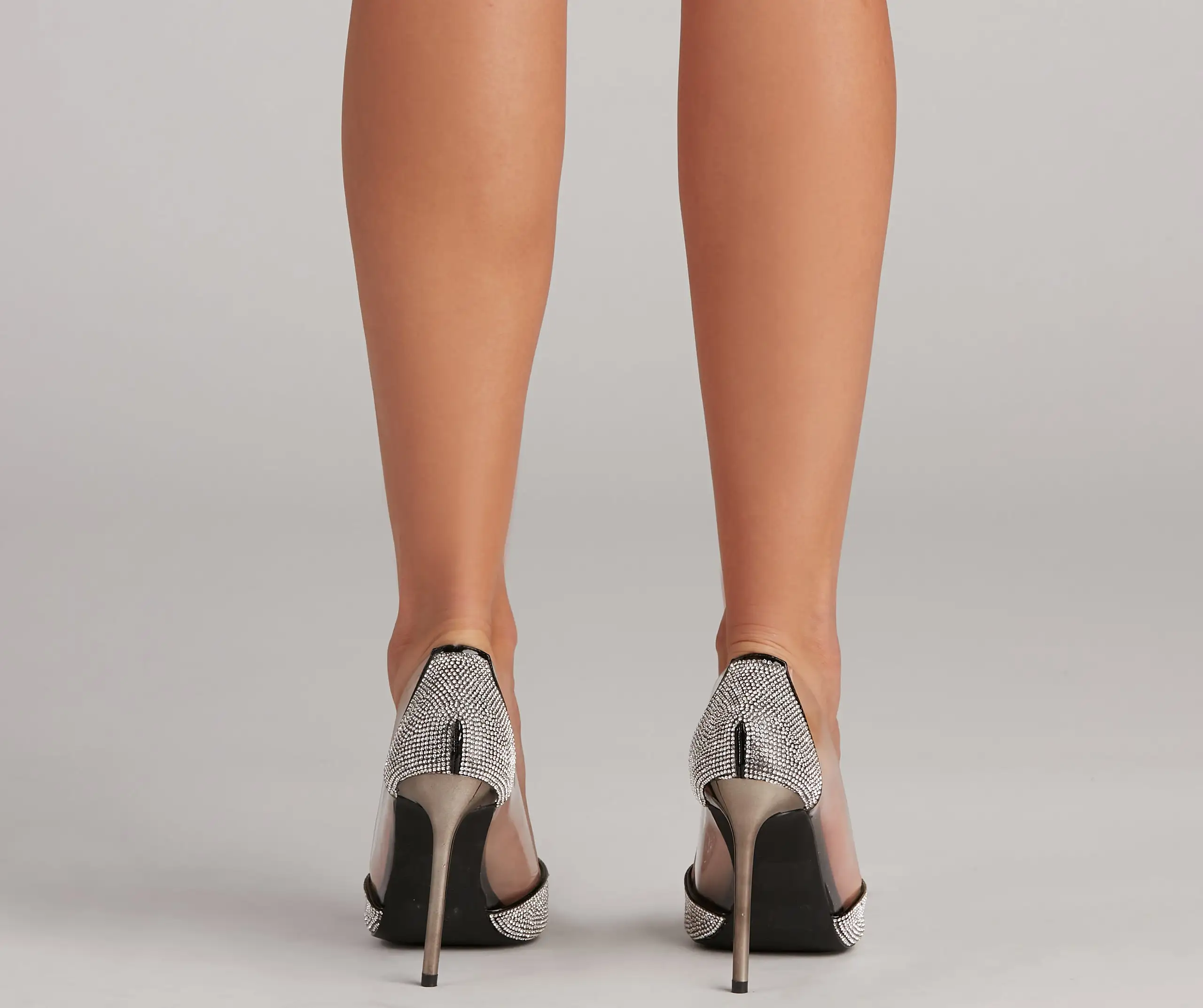 Windsor. City Glam Rhinestone PVC Stiletto Pumps 6 Windsor. City Glam Rhinestone PVC Stiletto Pumps - Image 4