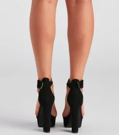 Windsor. Photo Ready Nubuck Platform Heels -Formal Dresses Online Shop 07401 3660 3