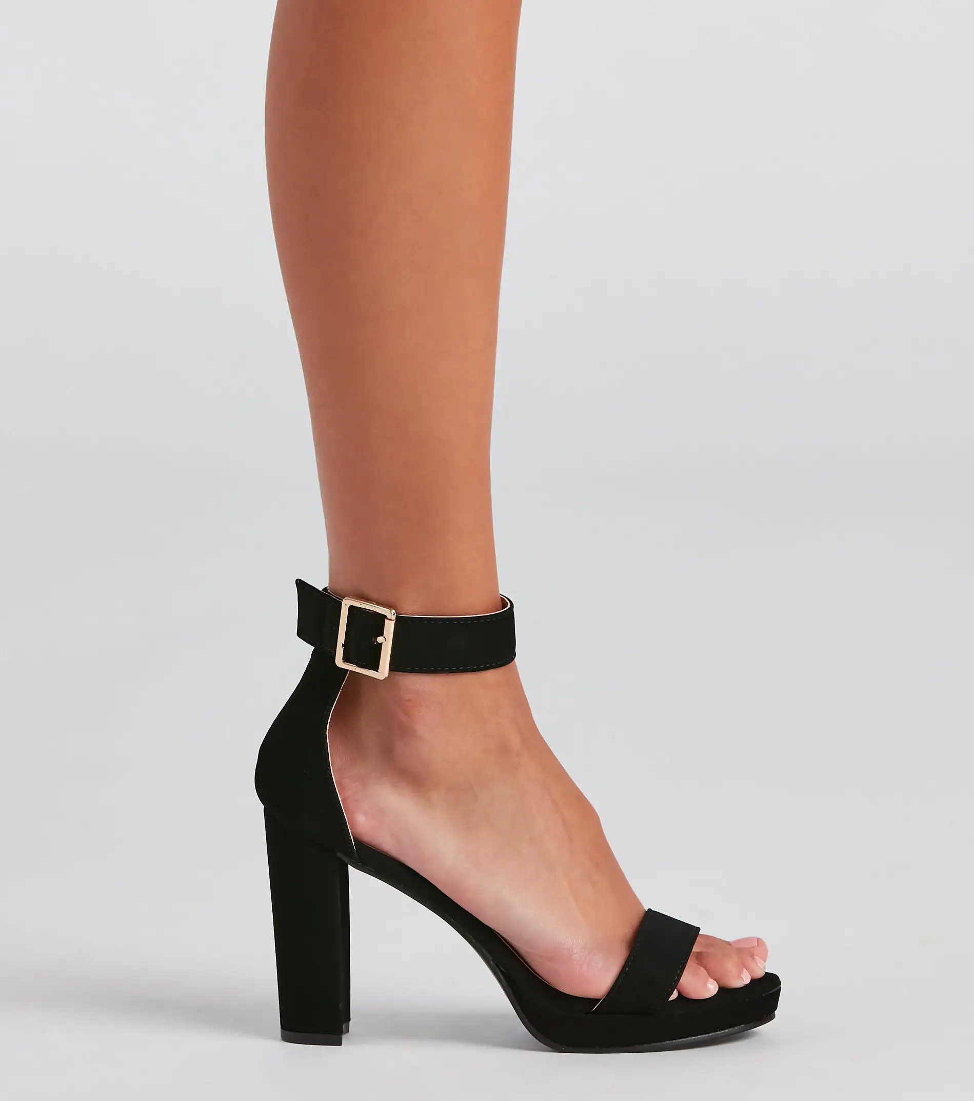 Windsor. Basic Nubuck Platform Block Heels 6 Windsor. Basic Nubuck Platform Block Heels - Image 4