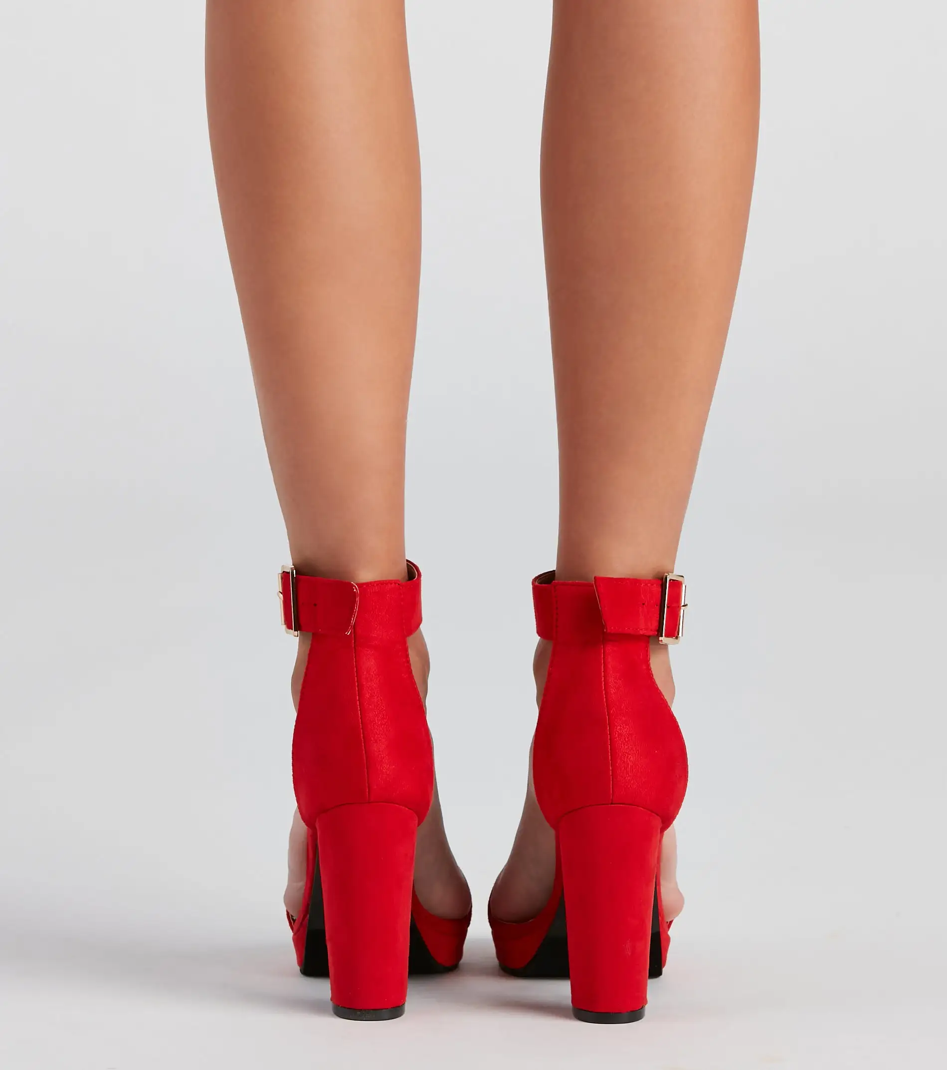 Windsor. Basic Nubuck Platform Block Heels 8 Windsor. Basic Nubuck Platform Block Heels - Image 6