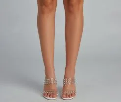 Windsor. Total Stud Lucite Block Mules 13 Windsor. Total Stud Lucite Block Mules -Formal Dresses Online Shop 07401 3808 3