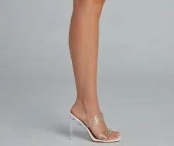 Windsor. Total Stud Lucite Block Mules 14 Windsor. Total Stud Lucite Block Mules -Formal Dresses Online Shop 07401 3808 4