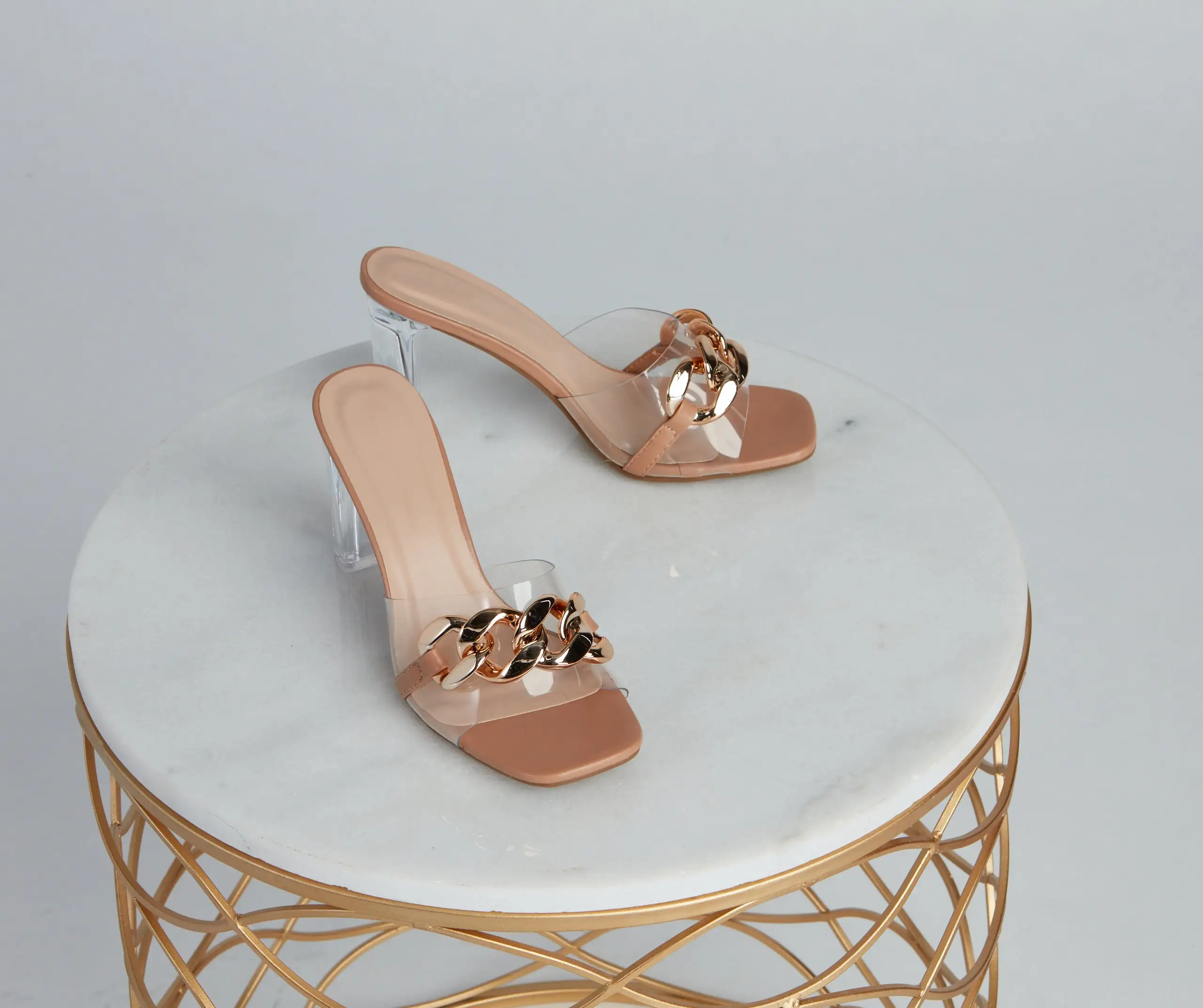 Windsor. Clearly On Trend Chainlink Clear Mules 7 Windsor. Clearly On Trend Chainlink Clear Mules - Image 5