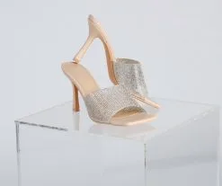 Windsor. Glamorous Glow Rhinestone Mules