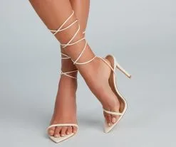 Windsor. Chic Girl Lace-Up Stiletto Heels -Formal Dresses Online Shop 07401 3841 1