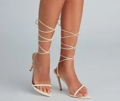 Windsor. Chic Girl Lace-Up Stiletto Heels -Formal Dresses Online Shop 07401 3841 2