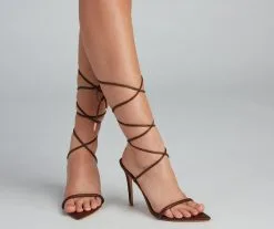 Windsor. Chic Girl Lace-Up Stiletto Heels