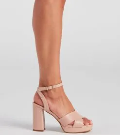 Windsor. Style Crossing Nubuck Platform Heels -Formal Dresses Online Shop 07401 3925 3