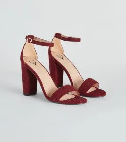 Windsor. So Spectacular Glitter Block Heels