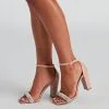 Windsor. Glam Foot Forward PU Block Heels