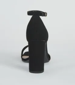 Windsor. Sparkling Beauty Rhinestone Block Heels -Formal Dresses Online Shop 07401 4002 4