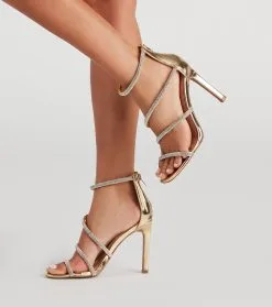 Windsor. Golden Hour Rhinestone Strap Heels