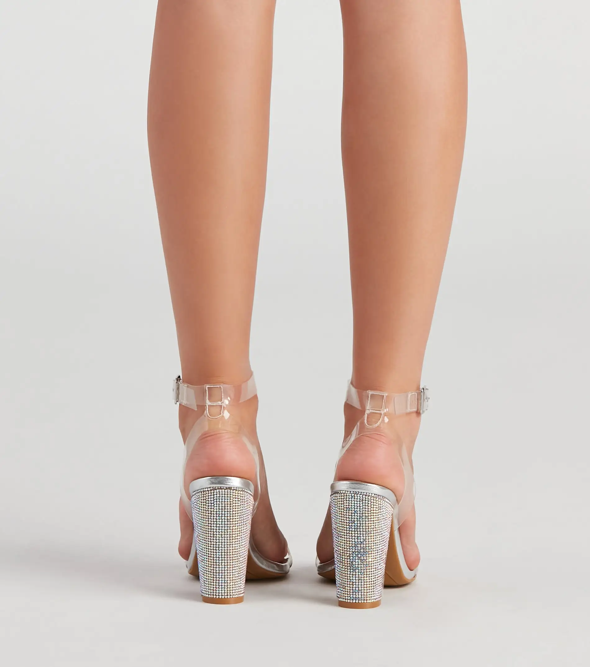 Windsor. Party Glow PVC Strap Block Heels 6 Windsor. Party Glow PVC Strap Block Heels - Image 4