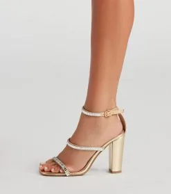 Windsor. Star Studded Rhinestone Strap Heels -Formal Dresses Online Shop 07401 4094 3