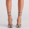 Windsor. Fierce Stance Metallic Lace-Up Heels -Formal Dresses Online Shop 07401 4108 2