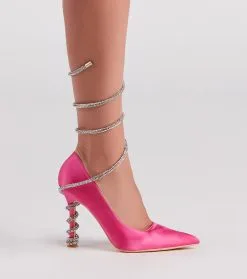 Windsor. Wrapped In Glamour Rhinestone Satin Pumps -Formal Dresses Online Shop 07401 4324 3 dce21b3f 18ba 47f8 af4a 31b8396748ce