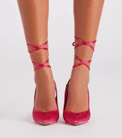 Windsor. Chic Glam Rhinestone Lace-Up Stiletto Heels -Formal Dresses Online Shop 07401 4333 2