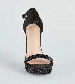 Windsor. Sparkle At Midnight Rhinestone Platform Heels 8 Windsor. Sparkle At Midnight Rhinestone Platform Heels -Formal Dresses Online Shop 07401 4338 3