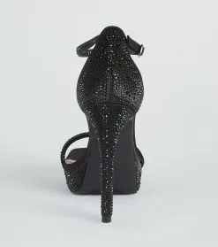 Windsor. Sparkle At Midnight Rhinestone Platform Heels 9 Windsor. Sparkle At Midnight Rhinestone Platform Heels -Formal Dresses Online Shop 07401 4338 4