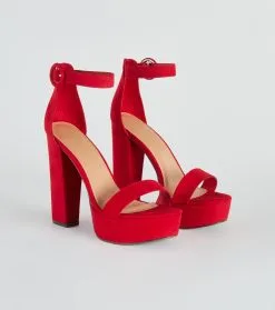 Windsor. Dreamhouse Babe Nubuck Platform Heels