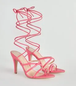 Windsor. Strapped Stunner Lace-Up Stiletto Heels